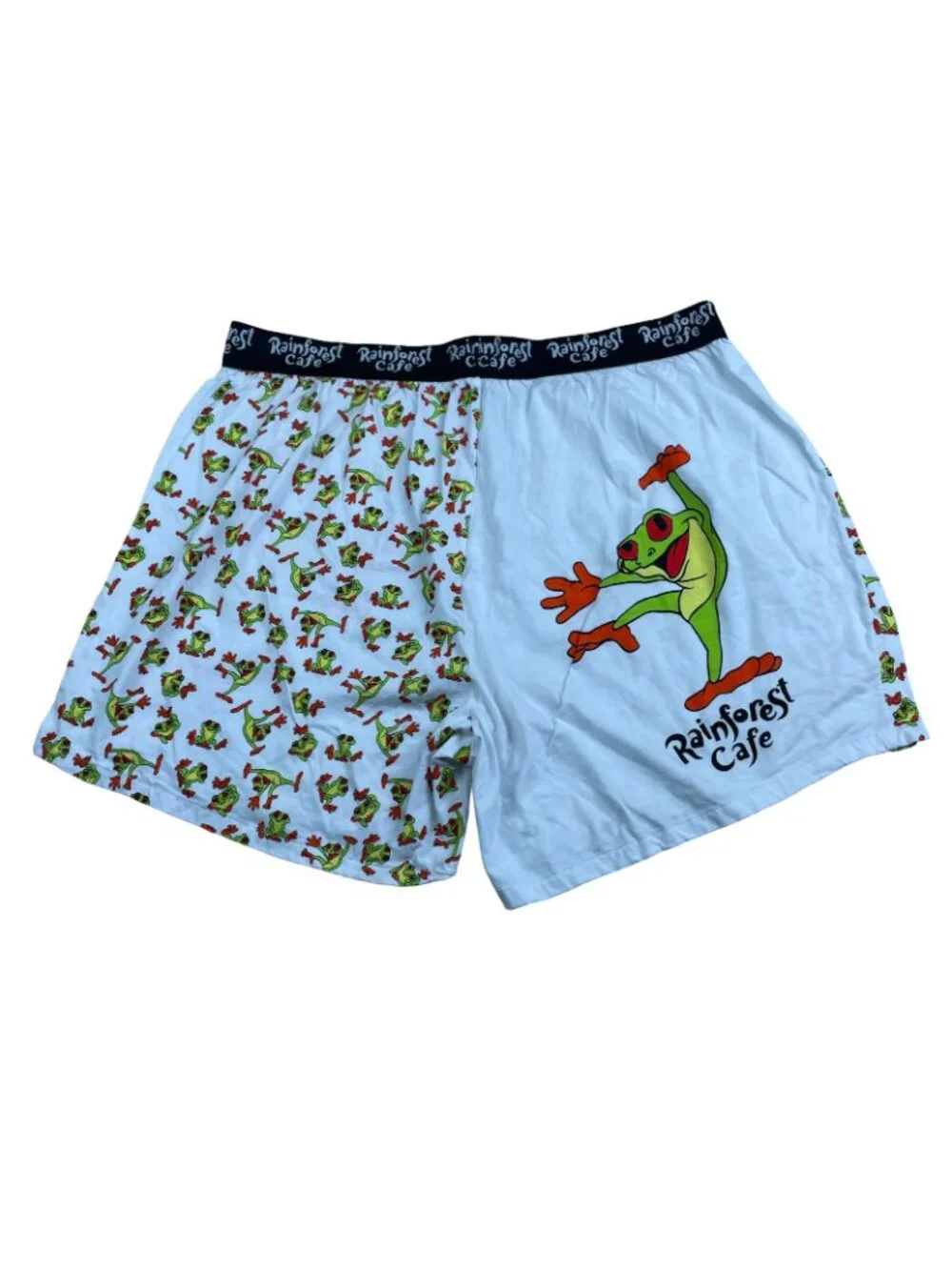 NEW VTG Rainforest Cafe Men's Tree Frogs All-Over Boxer Shorts • Large
